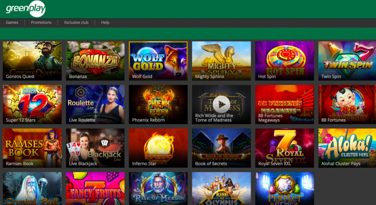 Список игр GreenPlay Casino