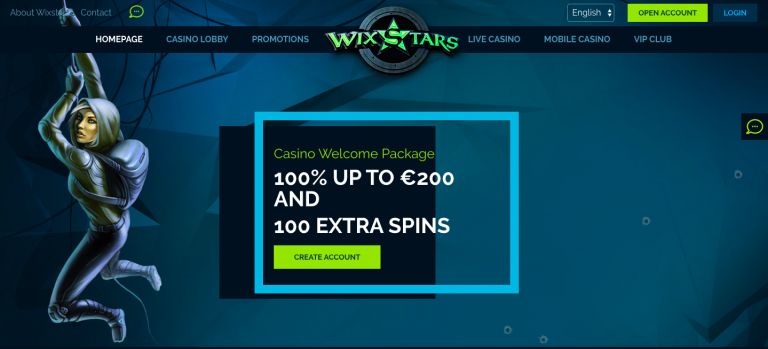 Wixstars Casino Welcome Package