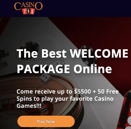 Casino765 Приветственный бонус
