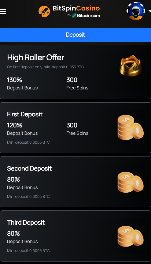 Bitspin Casino вітається бонус